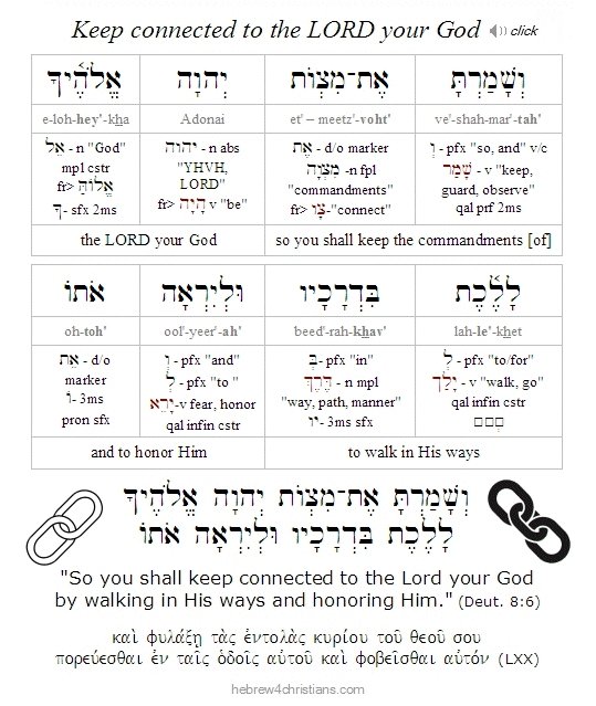 Deut. 8:6 Hebrew Lesson