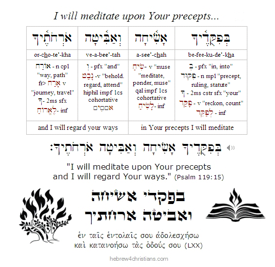 Psalm 119:15 Hebrew lesson