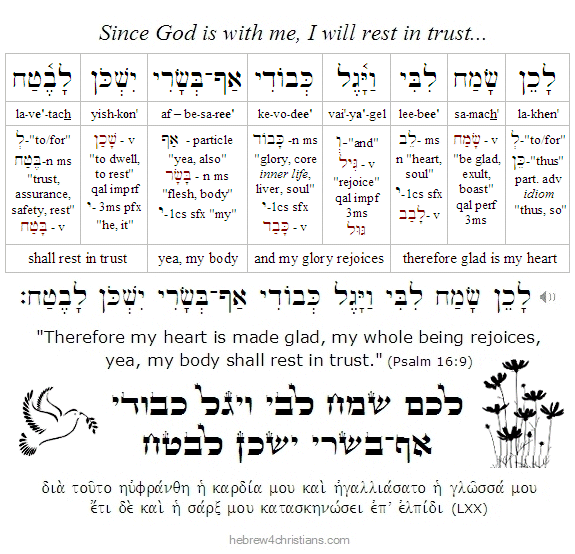 Psalm 16:9 Hebrew Lesson