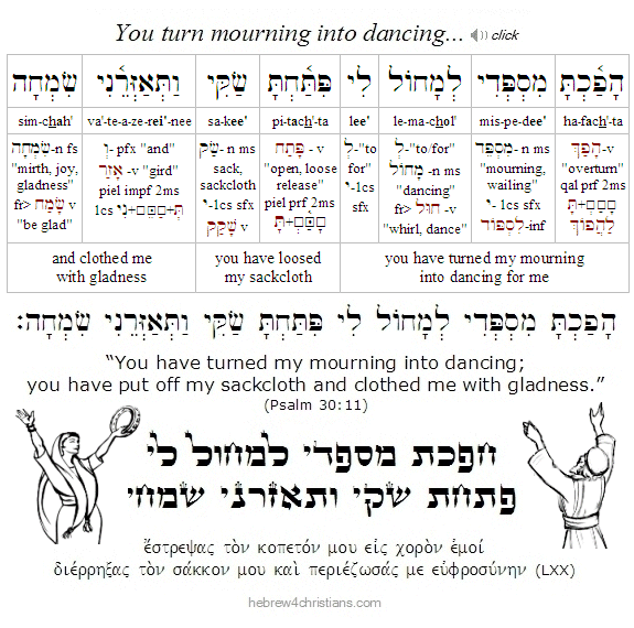 Psalm 30:11 Hebrew Lesson