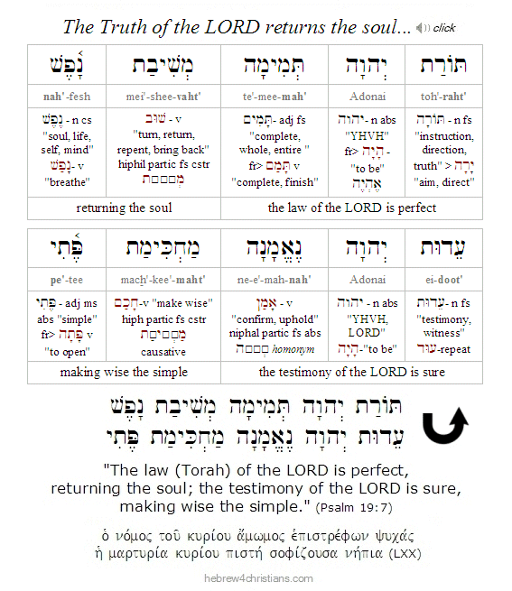 Psalm 19:7 Hebrew lesson