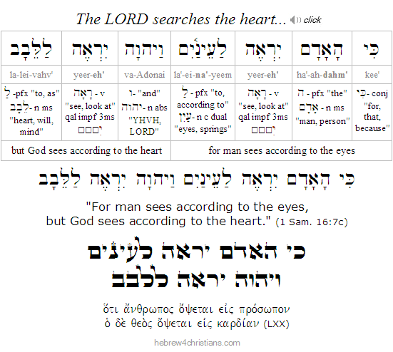 1 Sam. 16:7 Hebrew Lesson