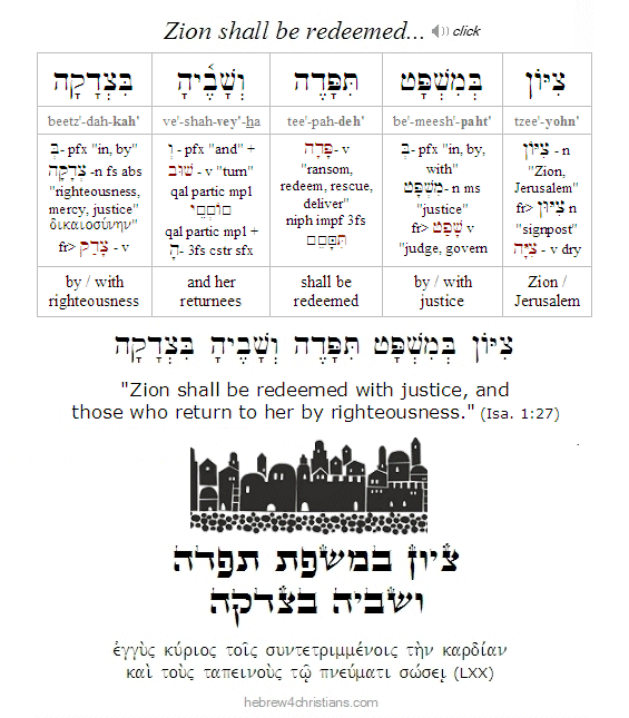 Isaiah 1:27 Hebrew lesson