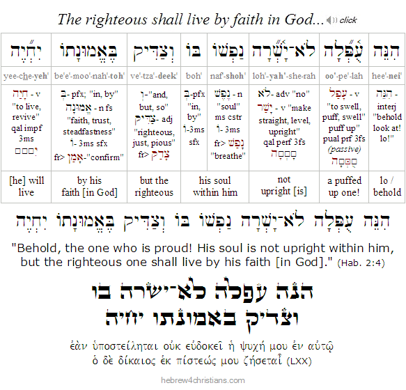 Habakkuk 2:4 Hebrew lesson