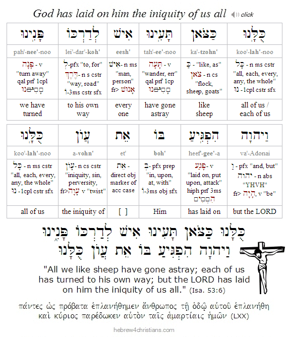 Isaiah 53:6 Hebrew Lesson